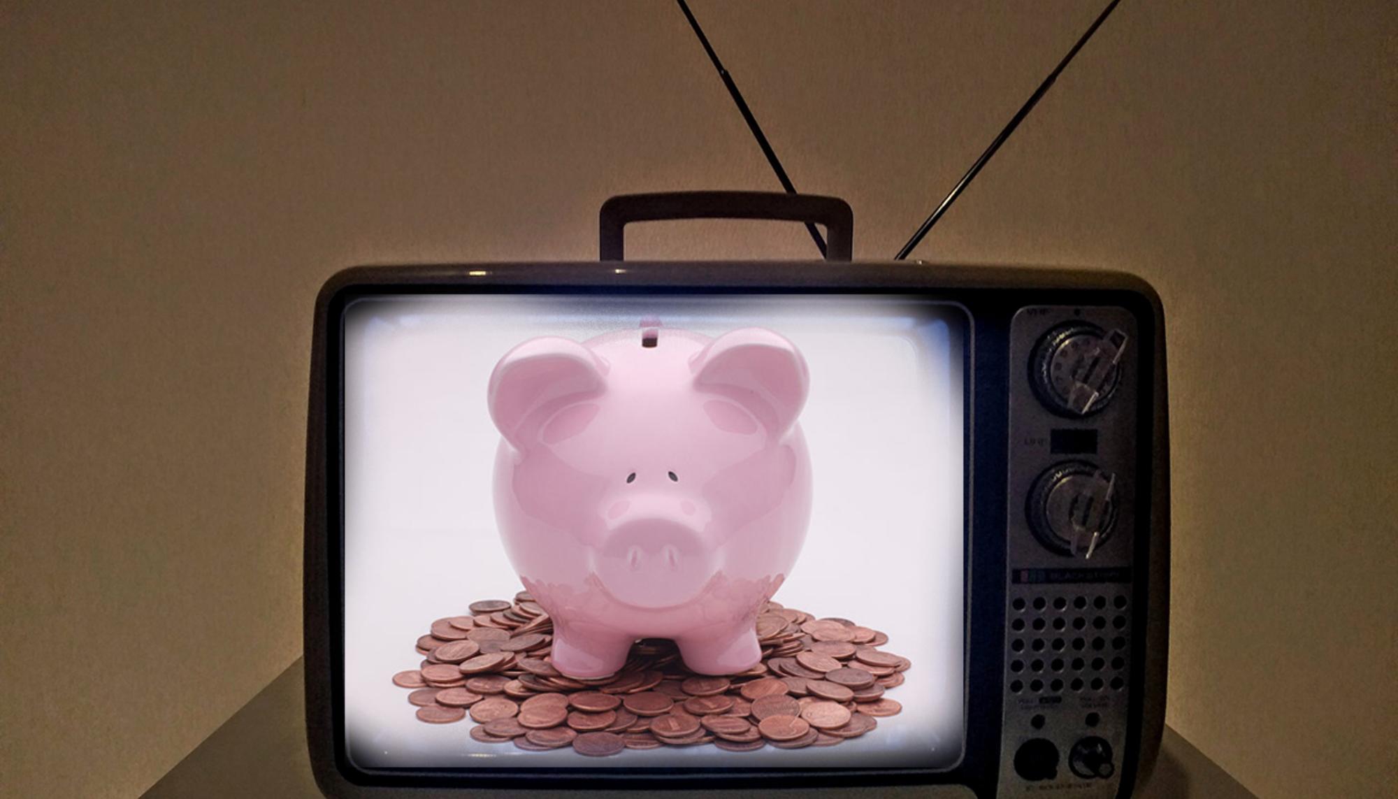 Tel con hucha cerdito